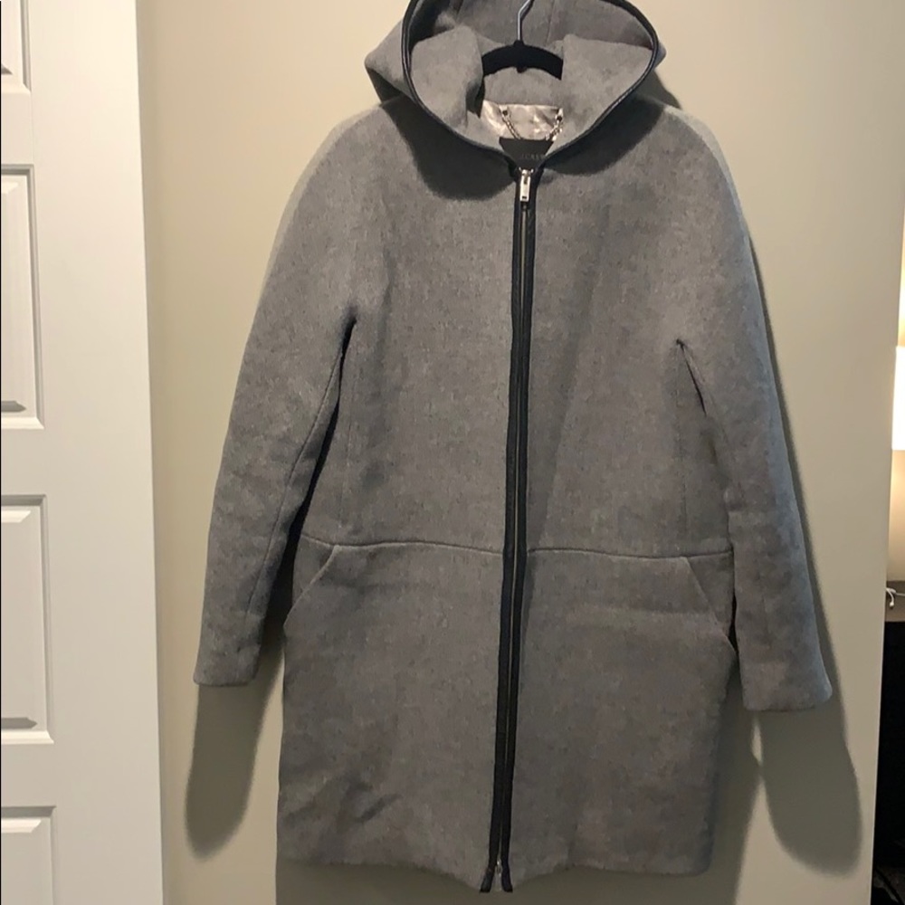 J. Crew, Two-Tone Grey Zippered Coat, 10